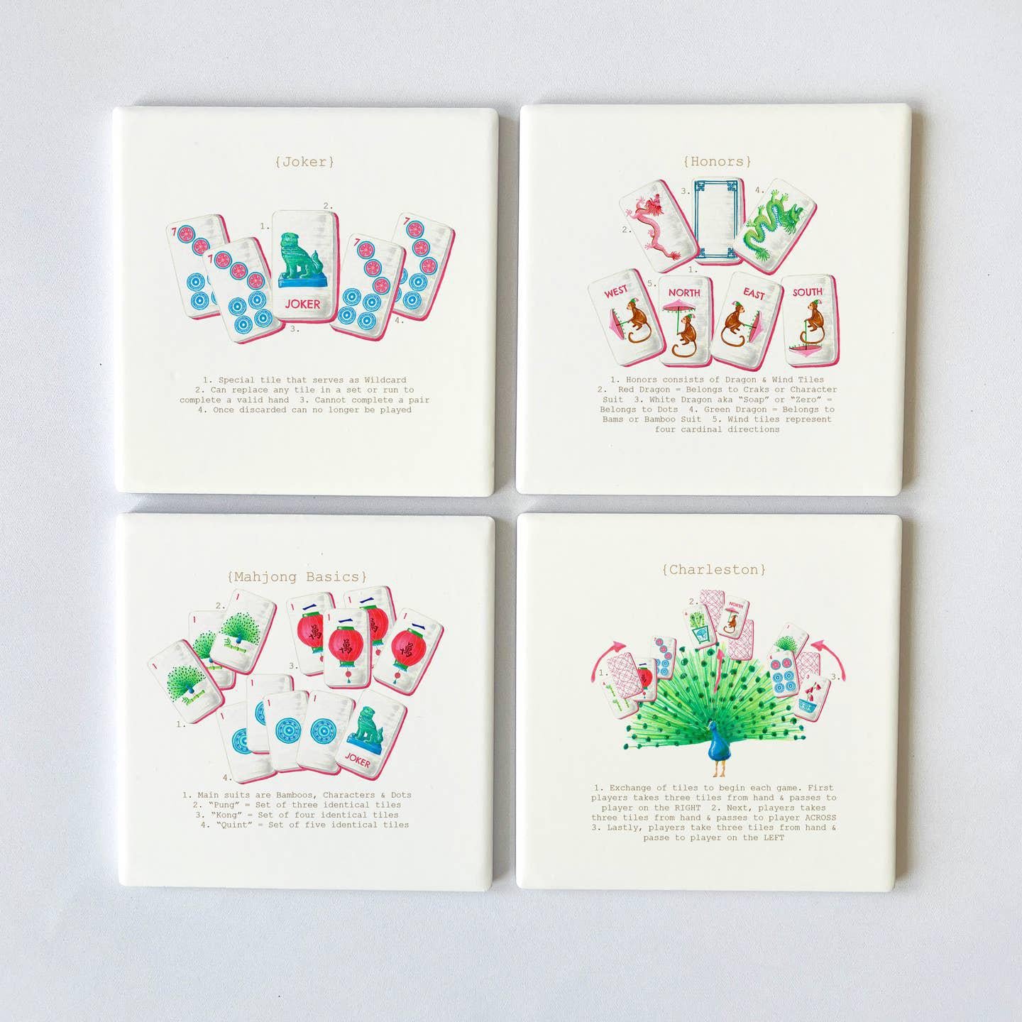 Mahjong Analysis Coaster Set